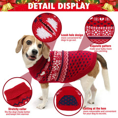 SCENEREAL suéter para perro con corazones y copos de nieve, perfecto para fotos festivas