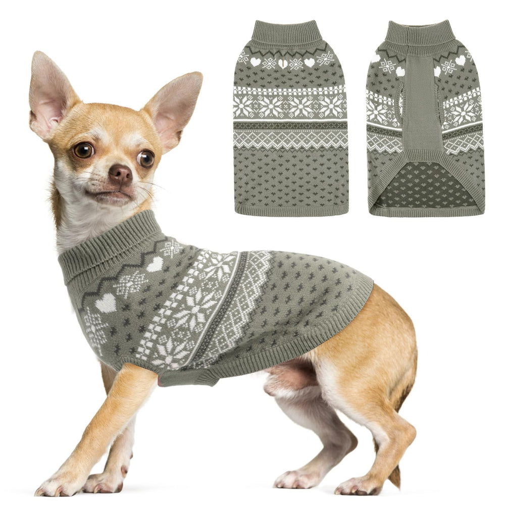 SCENEREAL suéter perro pequeño XS con cuello alto para climas fríos.