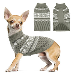 SCENEREAL suéter perro pequeño XS con cuello alto para climas fríos.