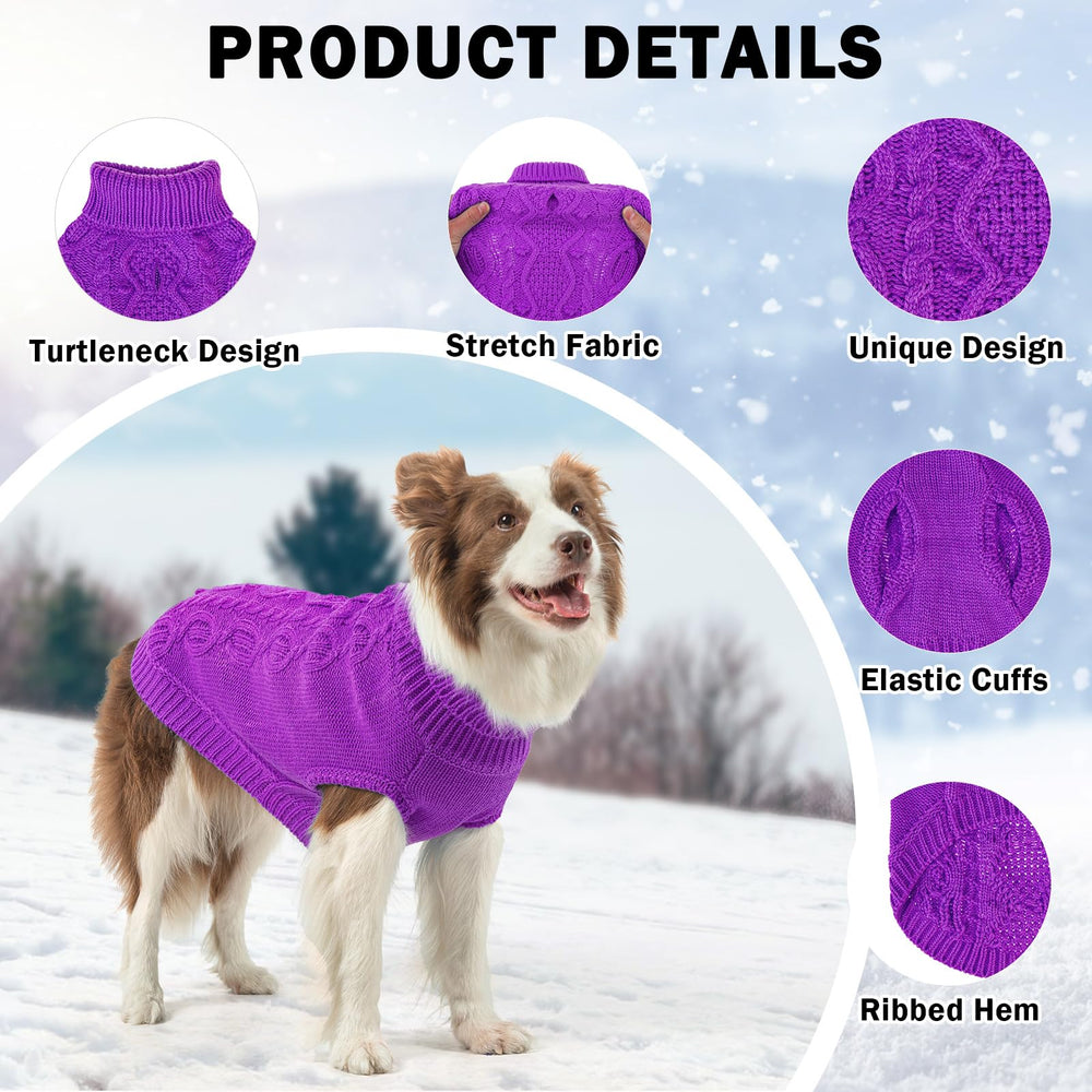 SCENEREAL sueter de cuello alto para perro proporciona calor suave