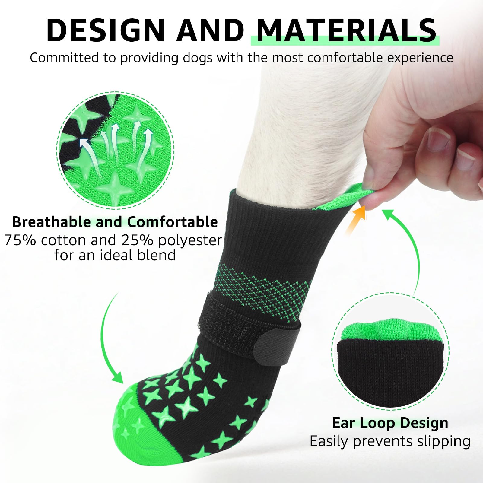 SCENEREAL tallas calcetines perro para ajuste cómodo y seguro