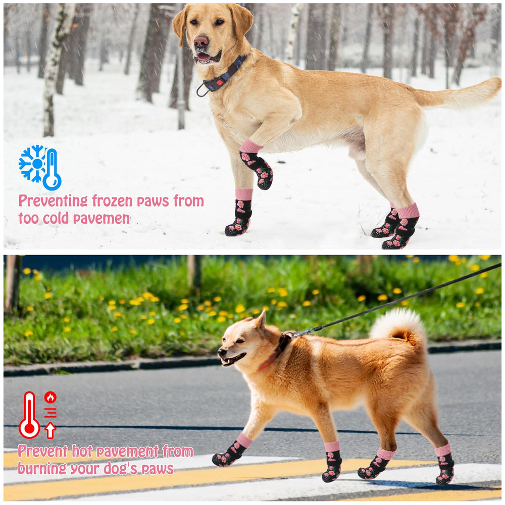 SCENEREAL zapatillas perro uso invernal mantiene patas cálidas