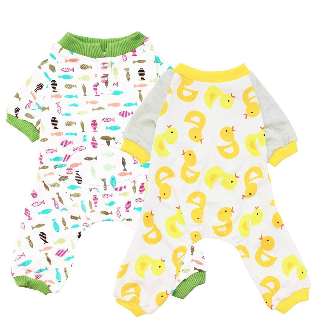 Scheppend pijama para mascotas pequeñas, frontal con algodón suave, ideal para mantener cálido y cómodo.