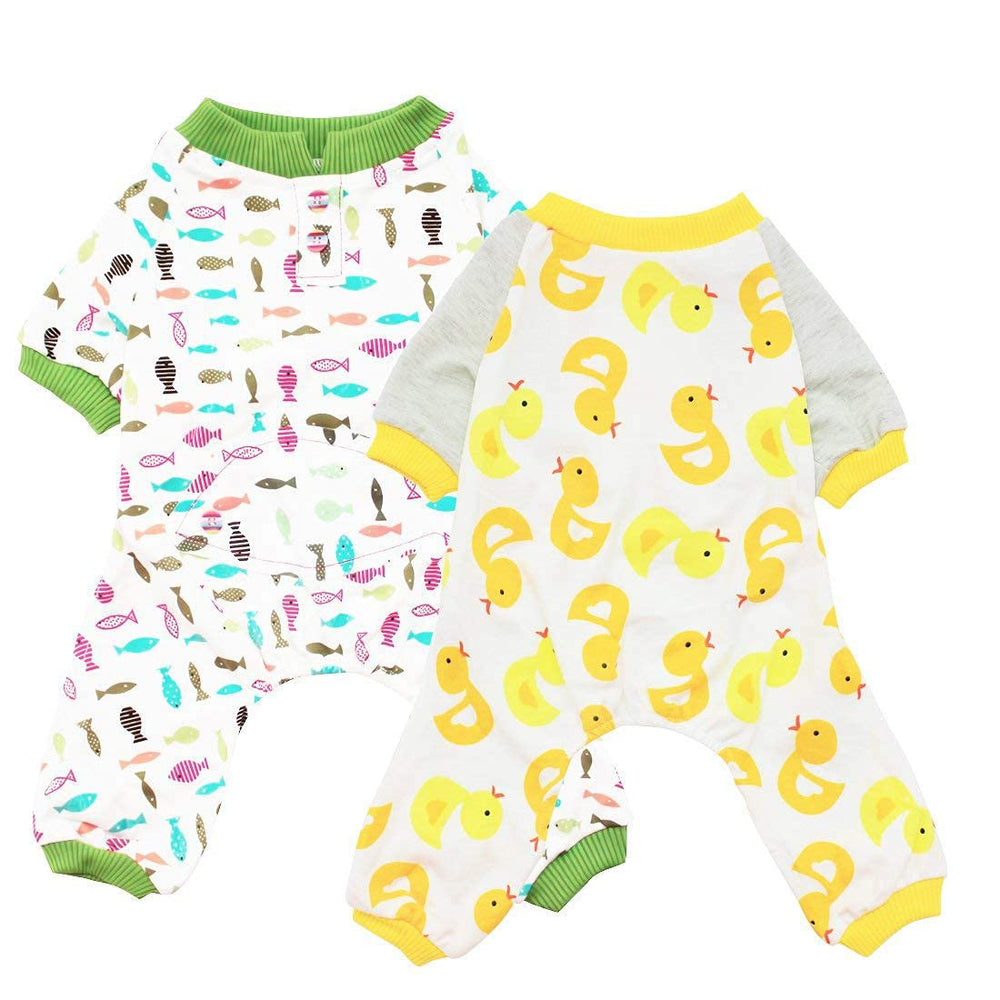 Scheppend pijama para mascotas pequeñas, frontal con algodón suave, ideal para mantener cálido y cómodo.
