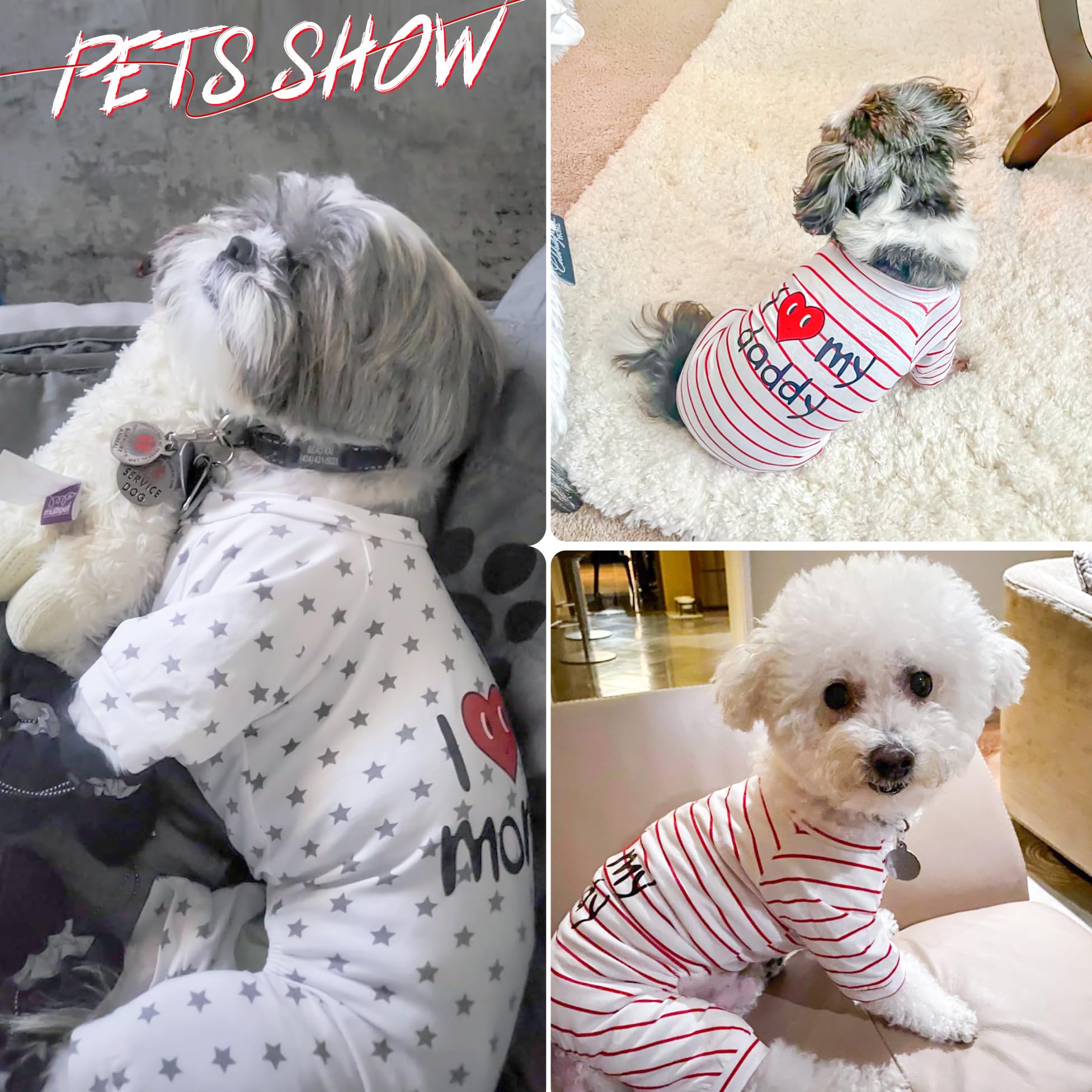 Pijama Scheppend para perro de algodón XL (detrás), diseño divertido y cálido.