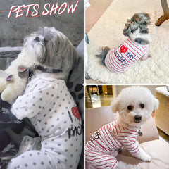 Pijama Scheppend para perro de algodón XL (detrás), diseño divertido y cálido.