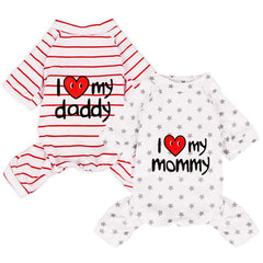 Pijama Scheppend para perro de algodón XL (frente), suave y cómodo.