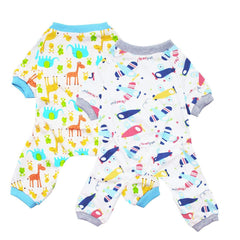 Pijama Scheppend para perro con estampado avion, cómodo para paseos nocturnos.