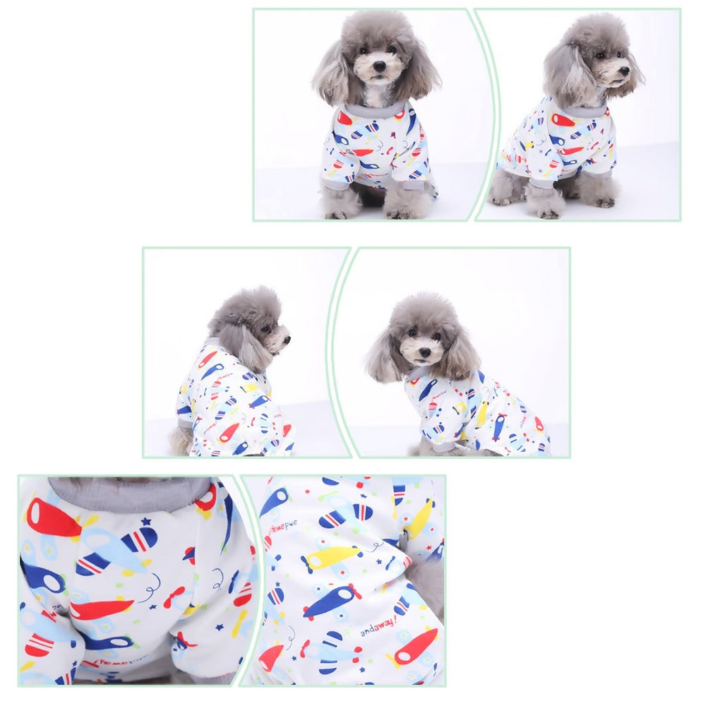 Pijama Scheppend para perro, cuello elástico para mayor libertad de movimiento.