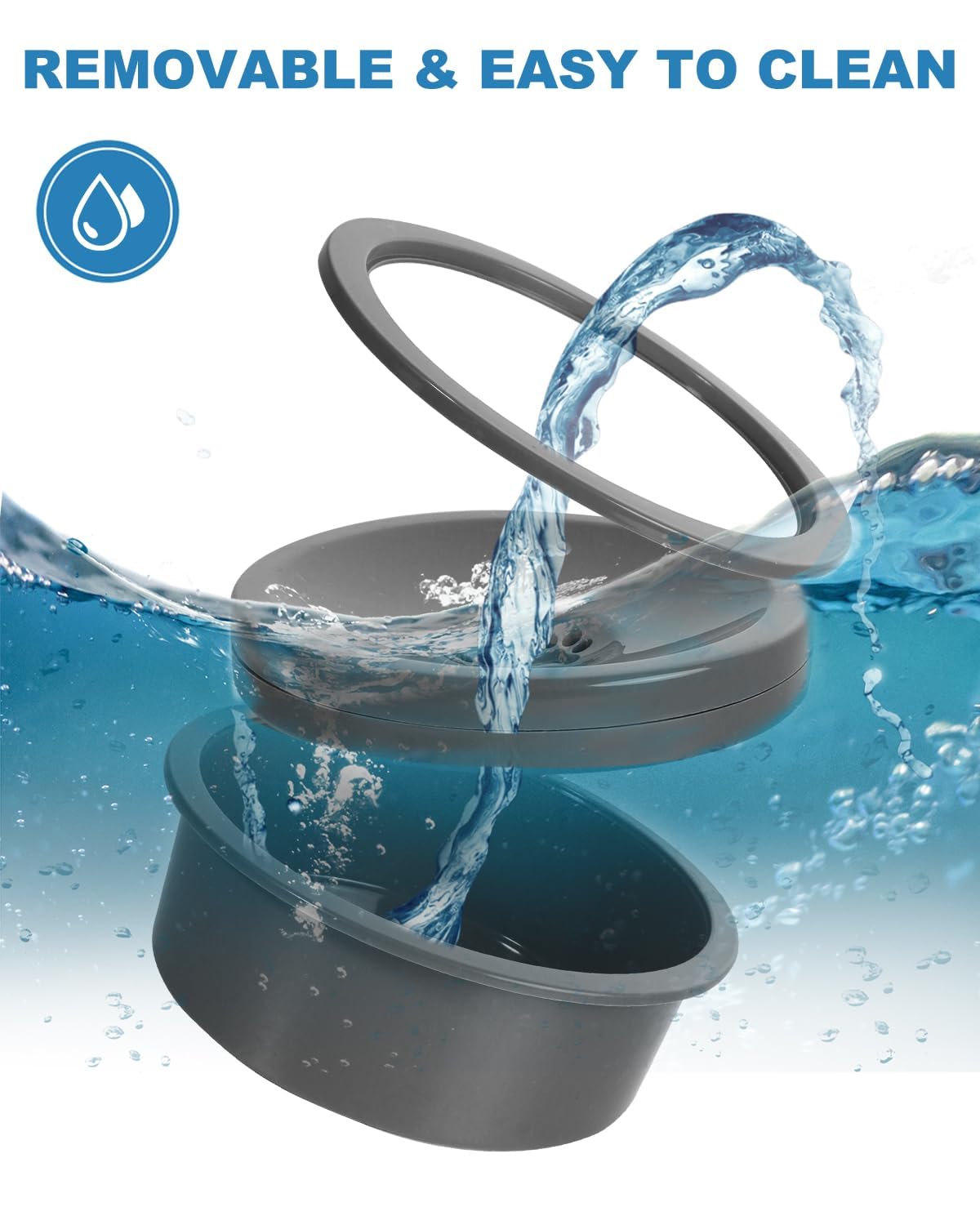 Schitec cuenco de agua para uso diario, cómodo para beber y jugar.