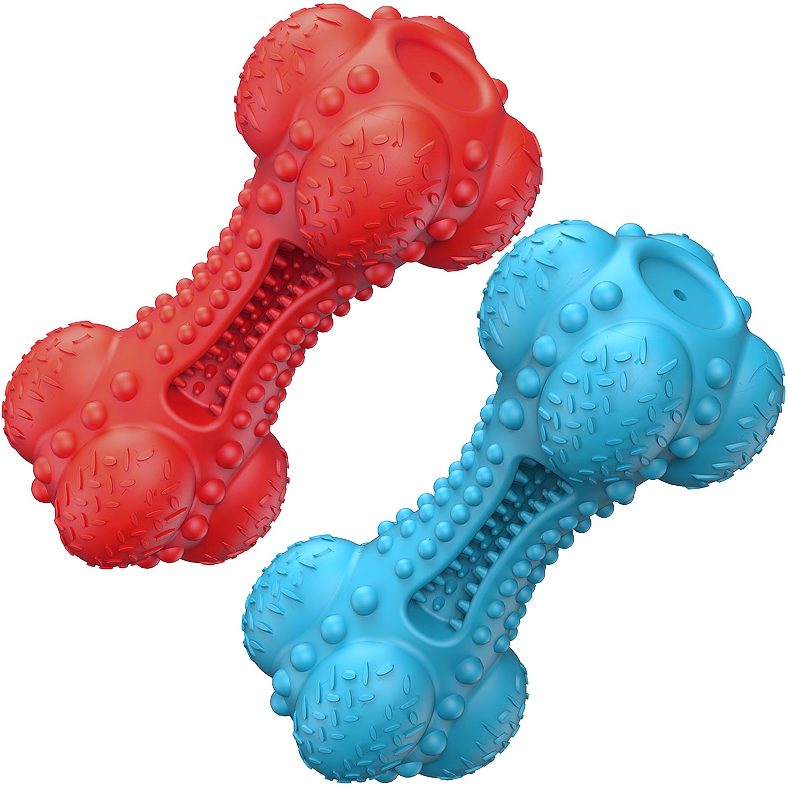 SCHITEC hueso masticable con doble chirrido para mantener al perro entretenido