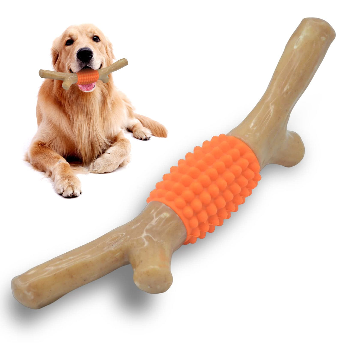 SCHITEC juguete masticable de nylon duro para perros grandes, satisface instinto de masticar