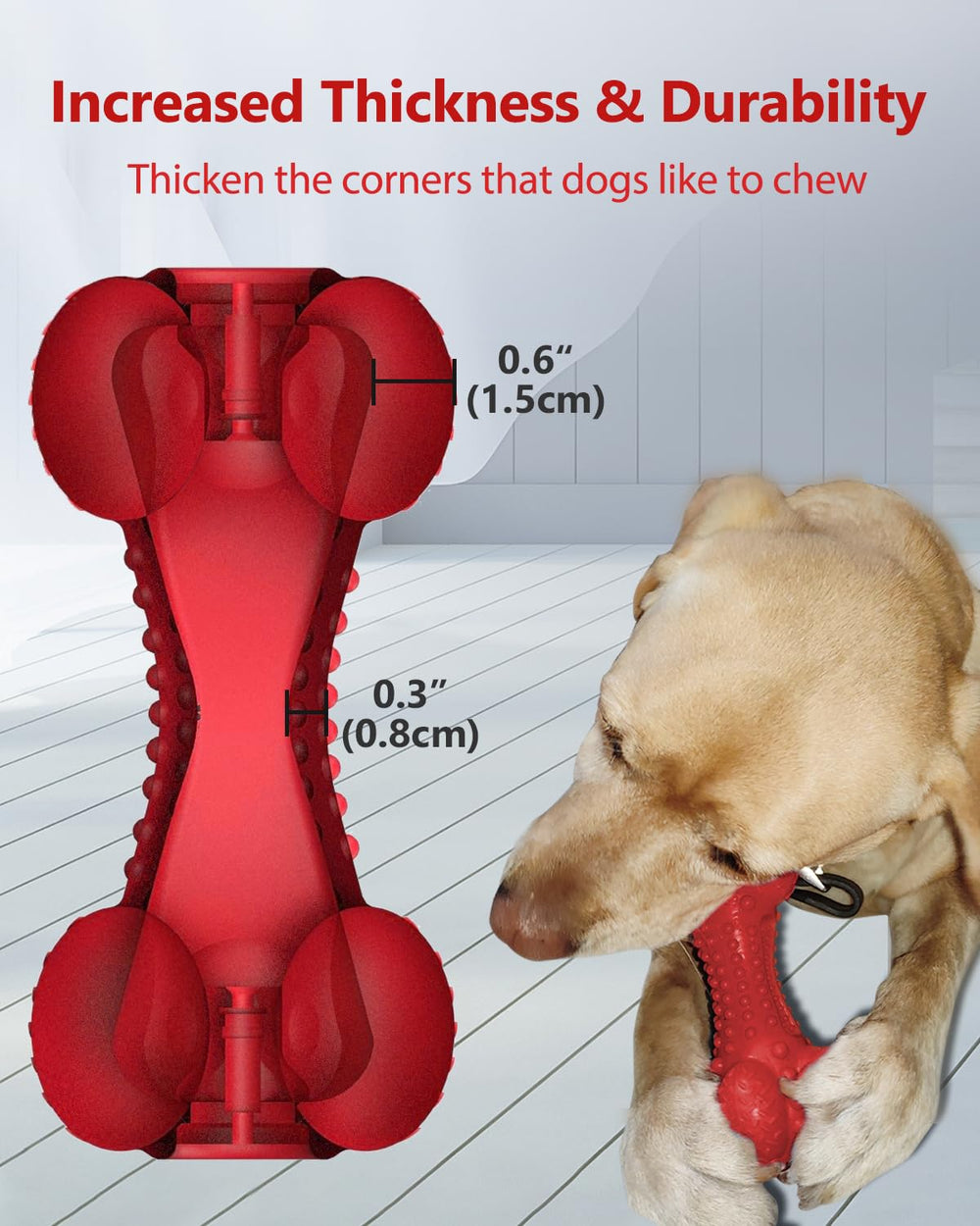 SCHITEC Juguete con sabor a tocino que atrae al perro durante el juego