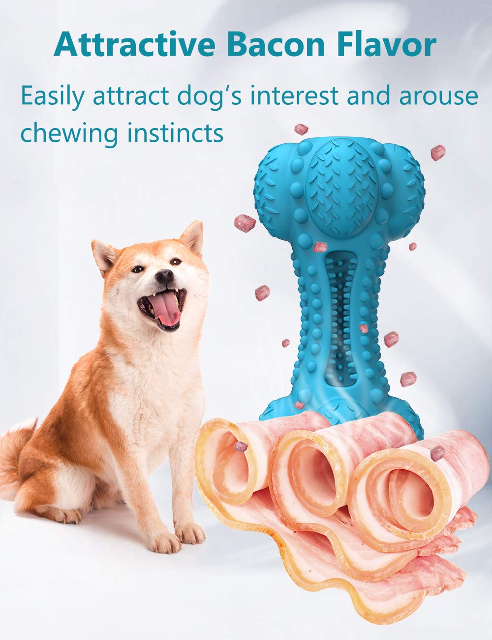SCHITEC mordedor con aroma a bacon para atraer al perro a masticar.