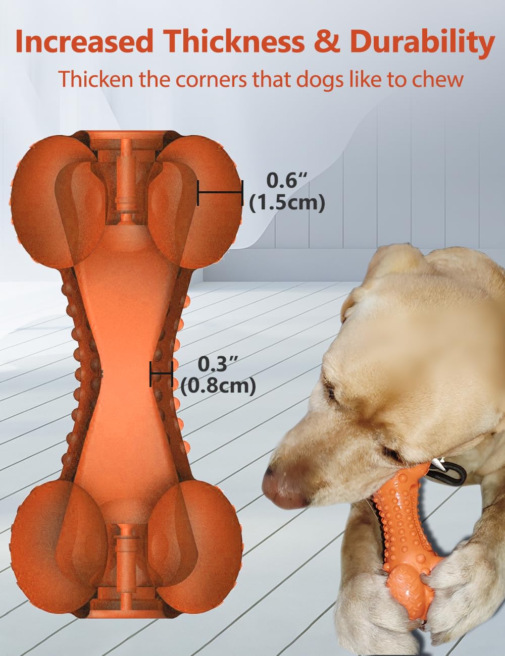 SCHITEC Mordedor sabor carne irresistible para mantener a tu perro entretenido.