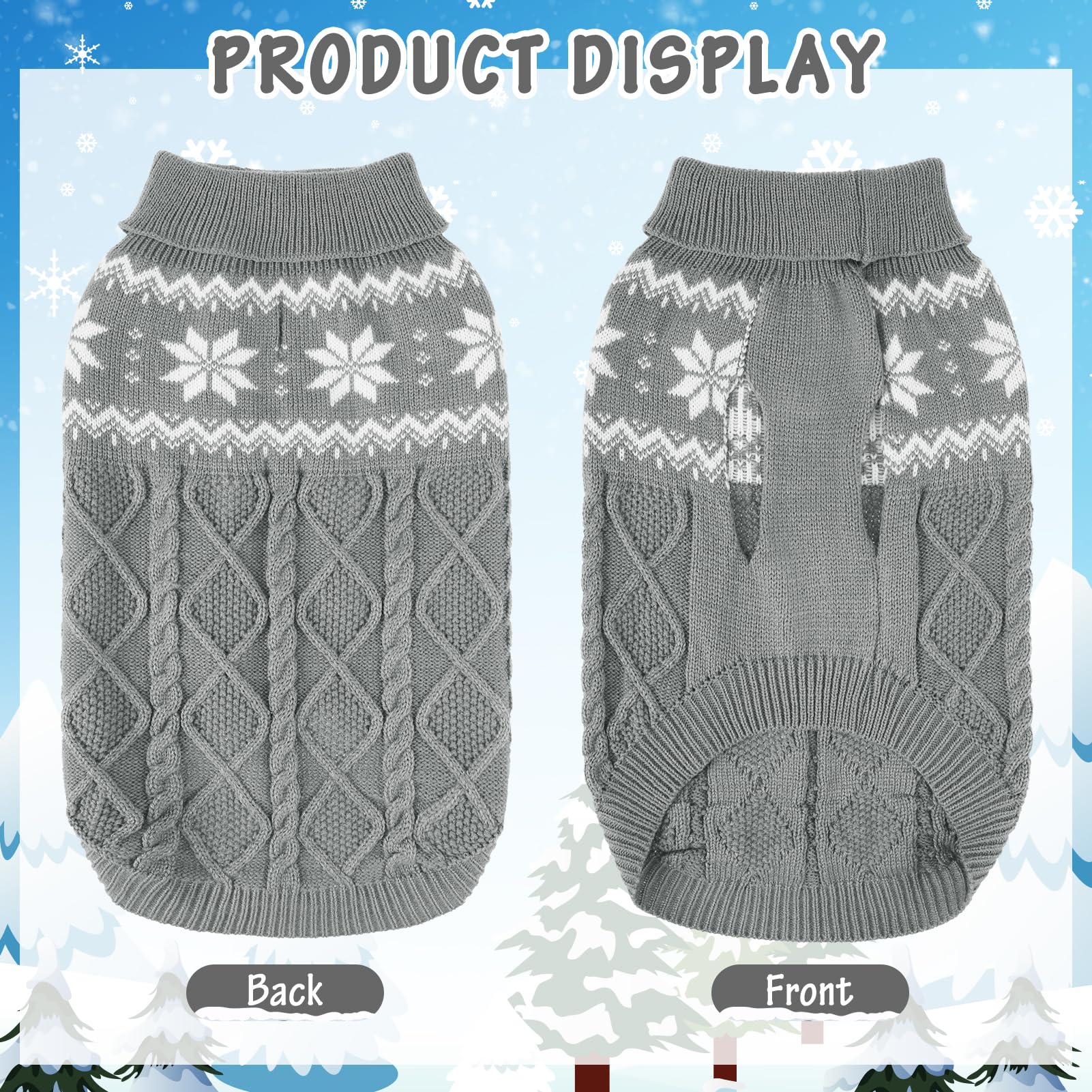 SCIROKKO sudadera gris para perros, apertura para arnés durante el paseo.