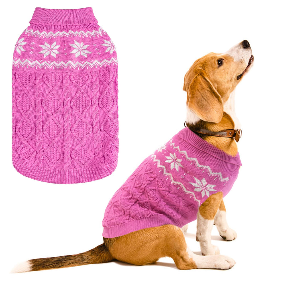 SCIROKKO sueter-perro-invierno-rosa para paseo cálido