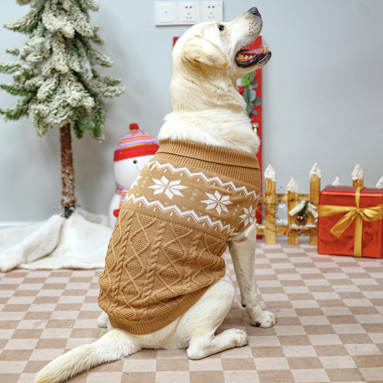 SCIROKKO suéter inviernal khaki detalle cuello elástico para arnés