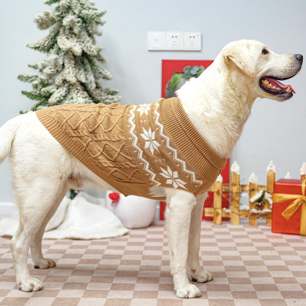 SCIROKKO suéter para perro inviernal khaki talla L, ajuste cómodo para días fríos
