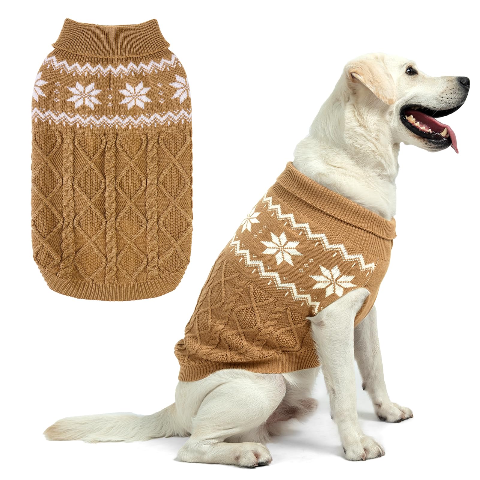 SCIROKKO suéter para perro inviernal khaki talla S, ideal para paseos fríos