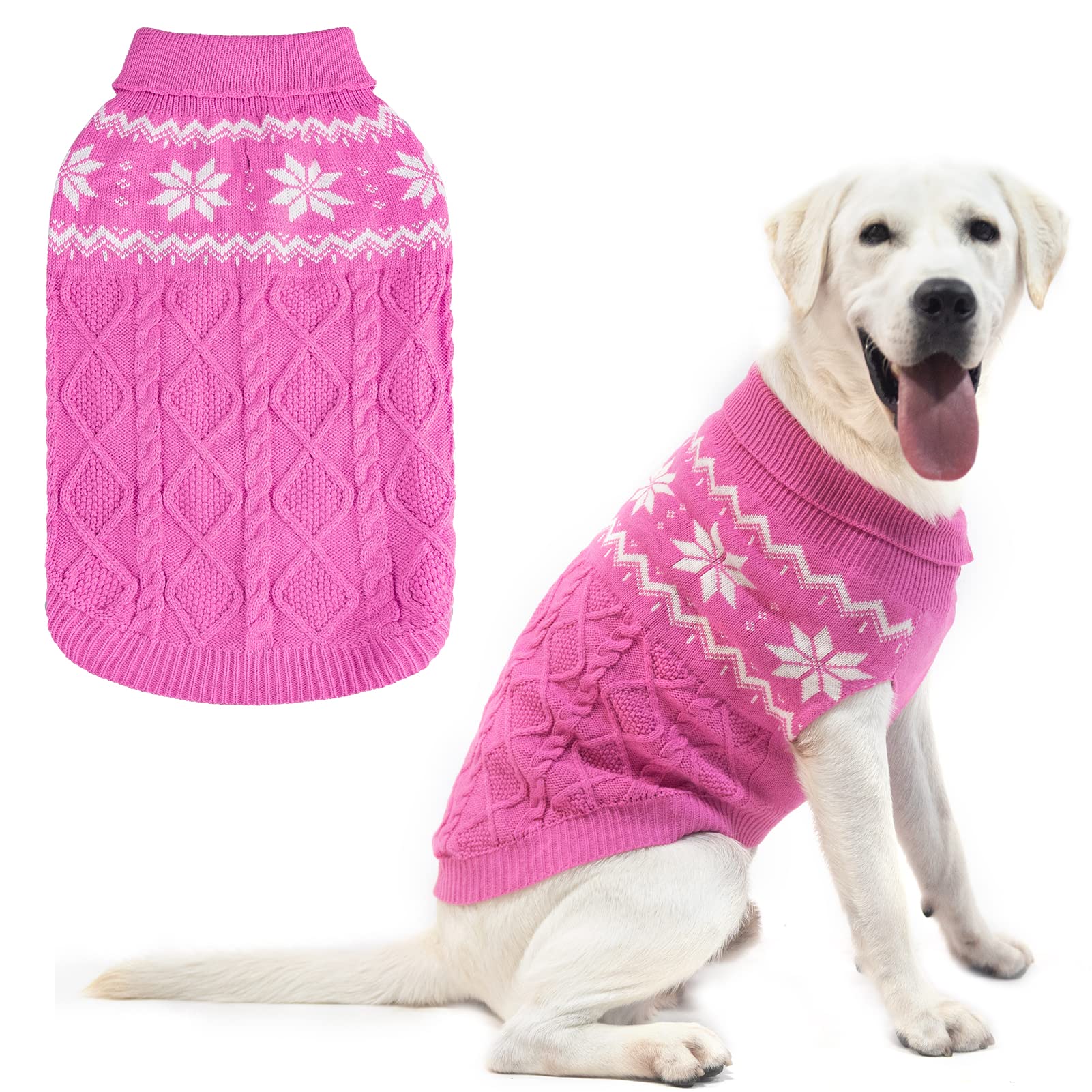 SCIROKKO suéter cálido para perro visto de frente, ideal para paseos invernales.