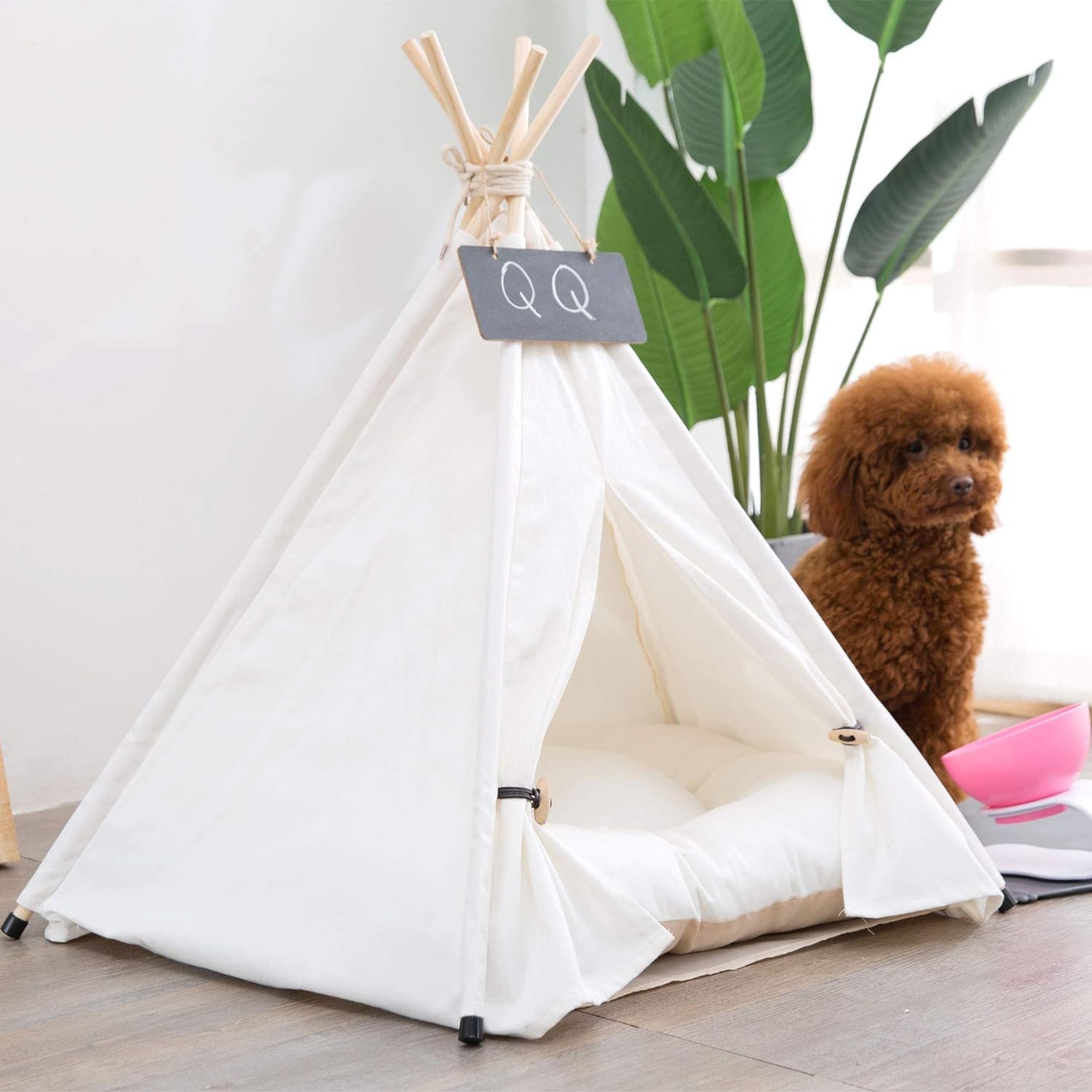 scnbom tipi para mascotas interior espacioso y acogedor