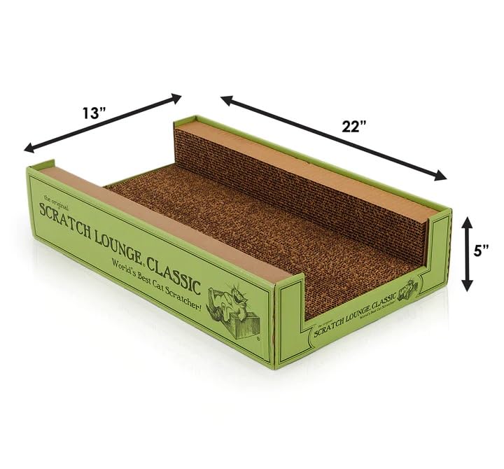 Scratch Lounge Gato Grande XL almohadilla de cartón duradera para arañar y descansar.