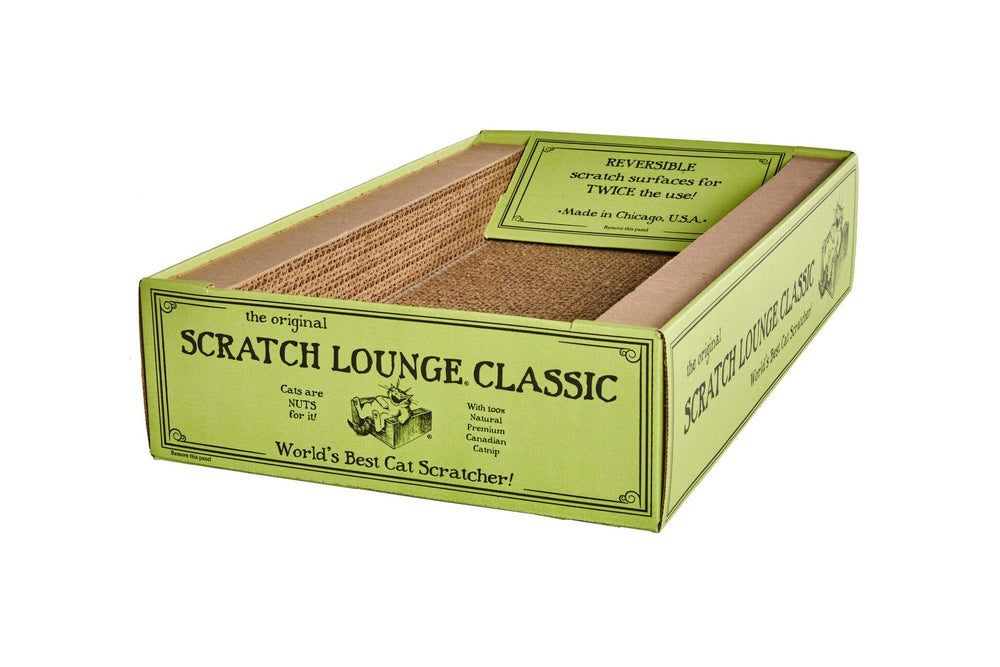 Scratch Lounge Gato Grande XL con catnip incluido para incentivar el juego.