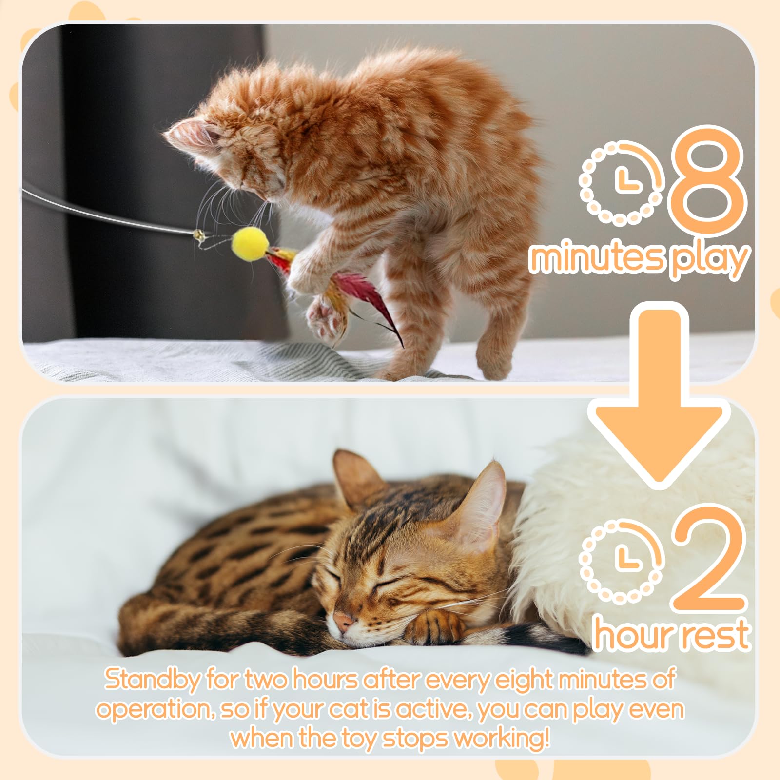 Scsuupoee control remoto para juguete felino, facilita ajustar la velocidad