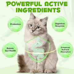 SDJUFEI Probiotics para gatos, fórmula suave y digestiva