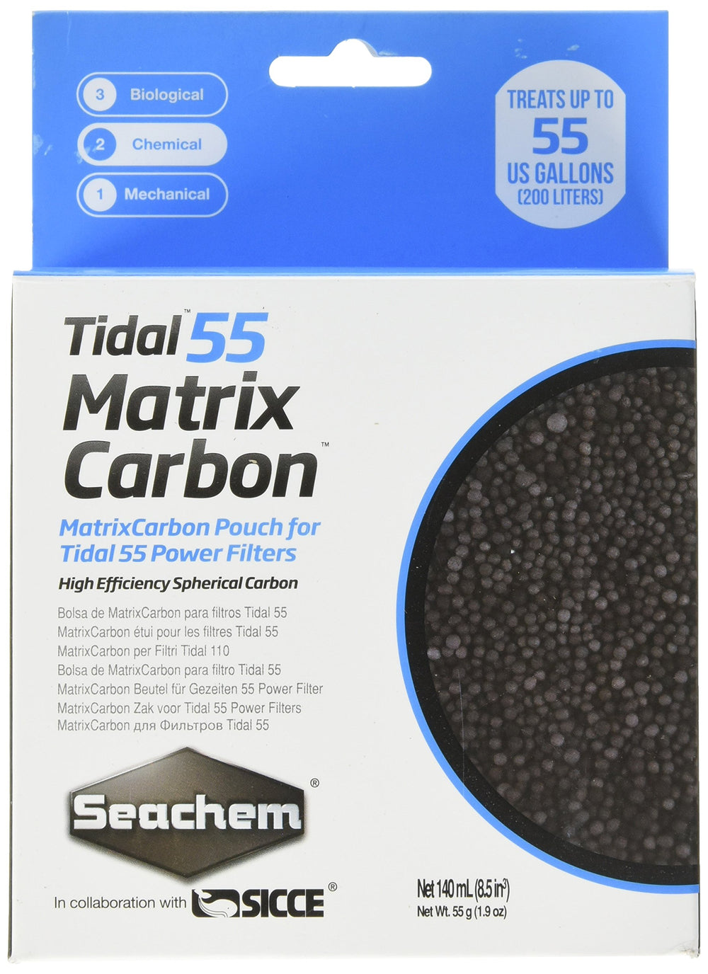 Seachem 6509 carbono esferico alta eficiencia: media de filtración compacta y eficaz.