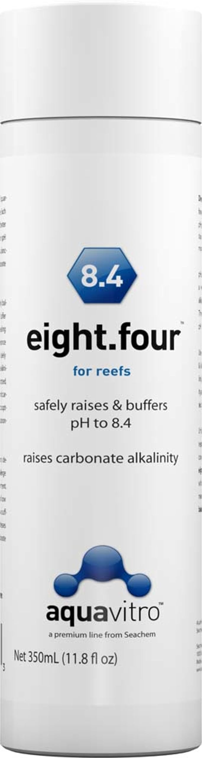 Seachem Aqua Vitro Reef 8-4, botella de 11.8 onzas para arrecifes saludables.