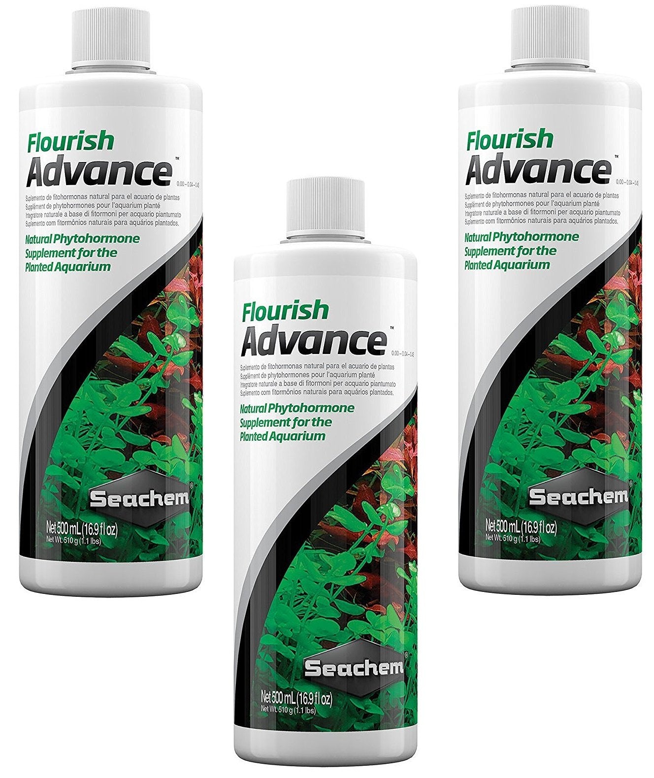 Seachem Flourish Advance, botella de 500 ml para estimular crecimiento y coloración de plantas acuáticas