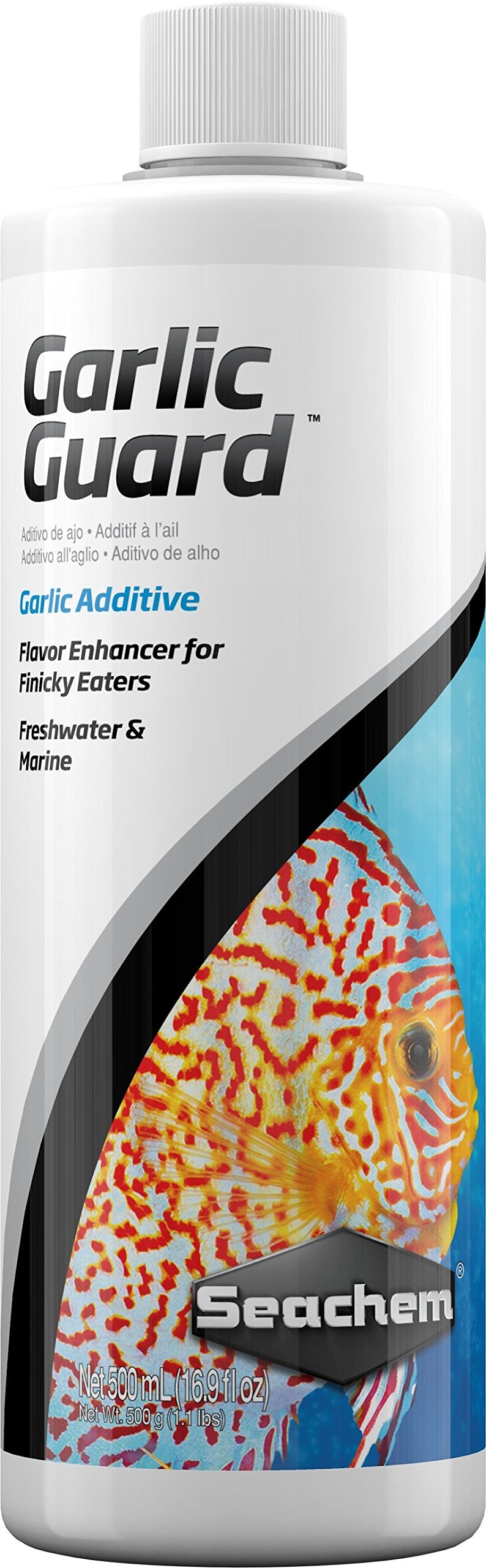 Seachem Garlic Guard, botella de 500 ml, aroma que facilita la ingesta de peces