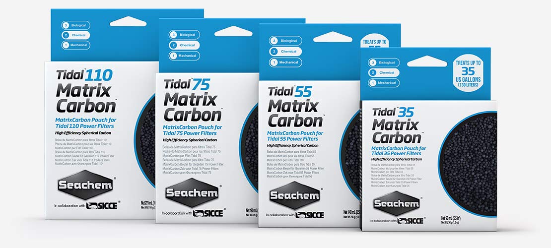 Seachem Matrix Carbon Tidal bola activada, filtración eficiente y suave para acuario.