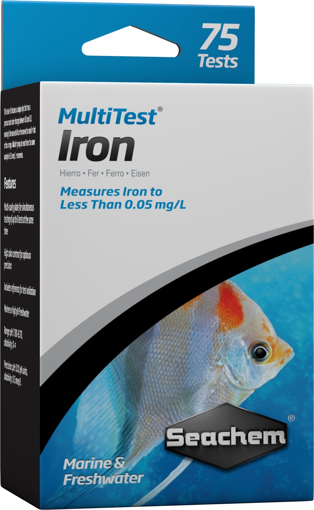 Seachem MultiTest Iron: kit de prueba para medir hierro en acuarios con precisión.