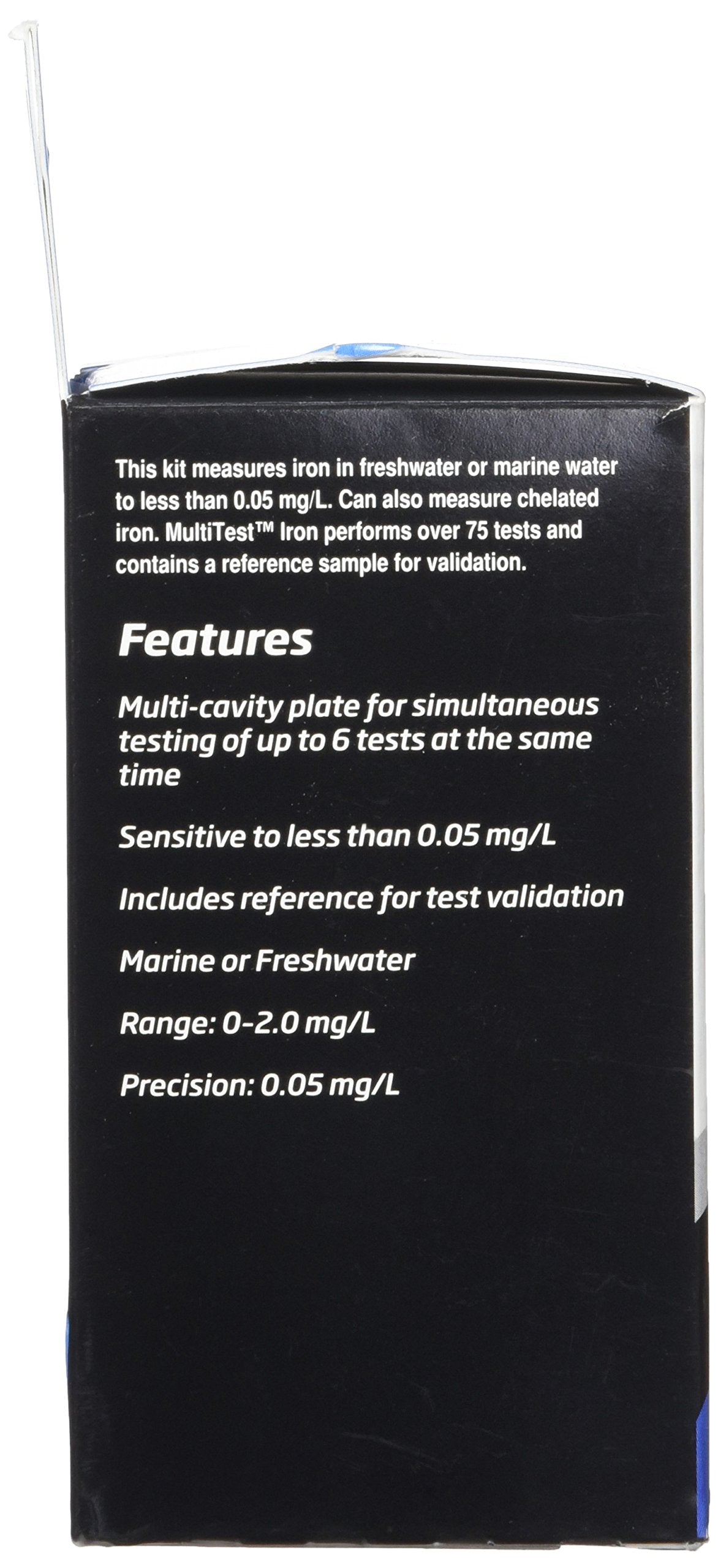 Seachem MultiTest Iron: placa multi-cámaras para pruebas simultáneas y validación.