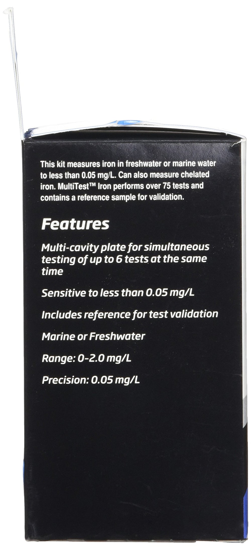 Seachem MultiTest Iron: placa multi-cámaras para pruebas simultáneas y validación.