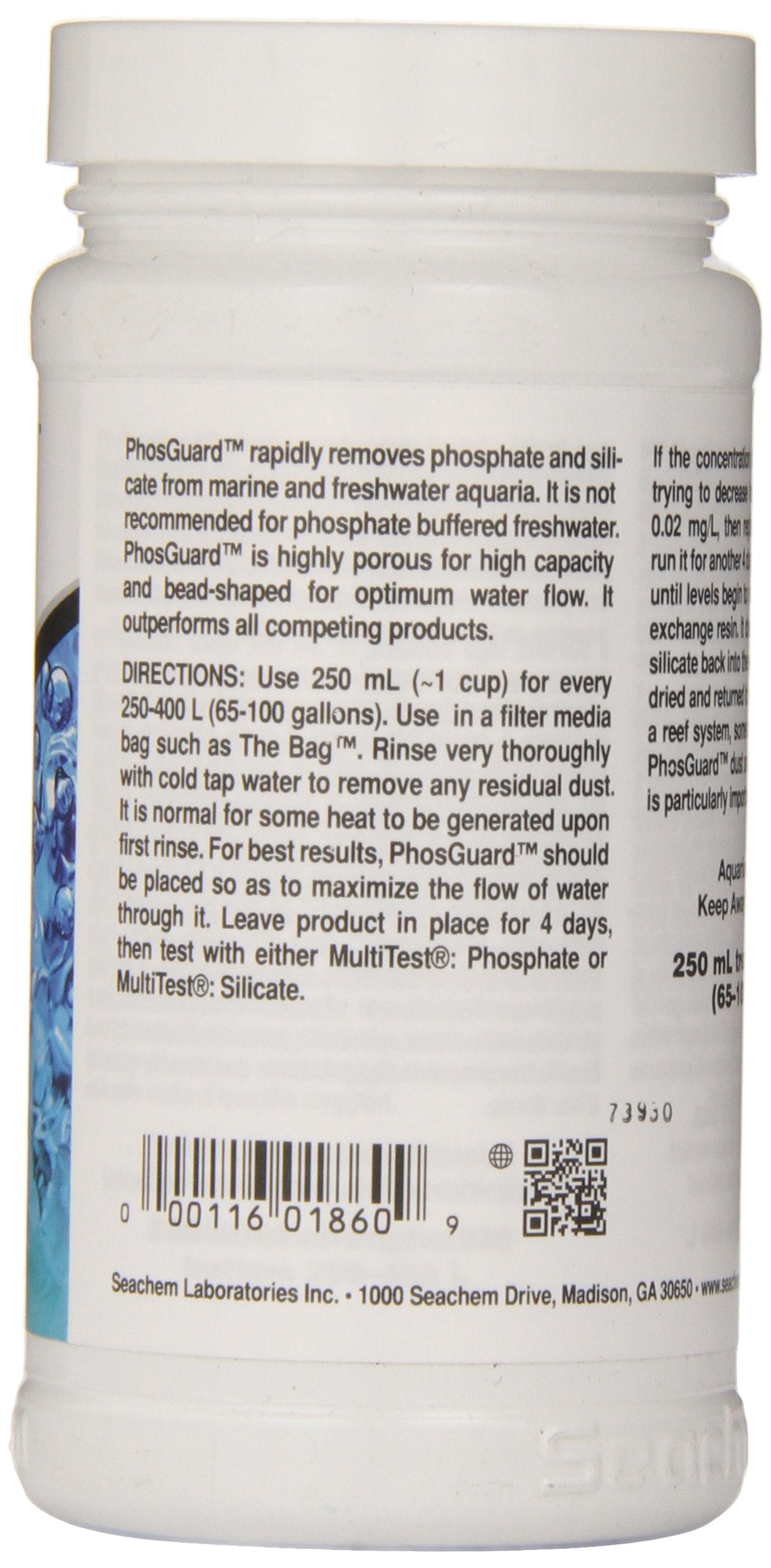 Seachem PhosGuard 250ml perlas porosas, alta capacidad de retención de impurezas