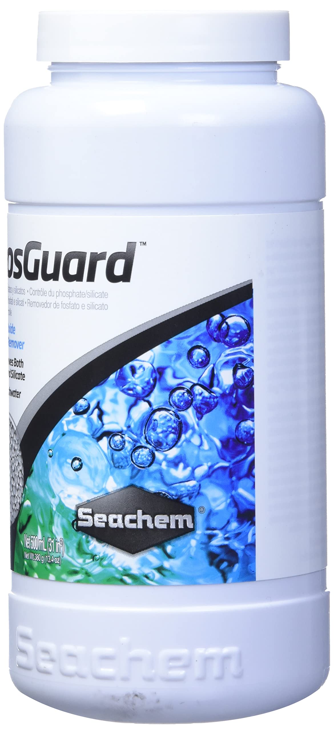 PhosGuard 500ml de Seachem en acuario agua más clara.