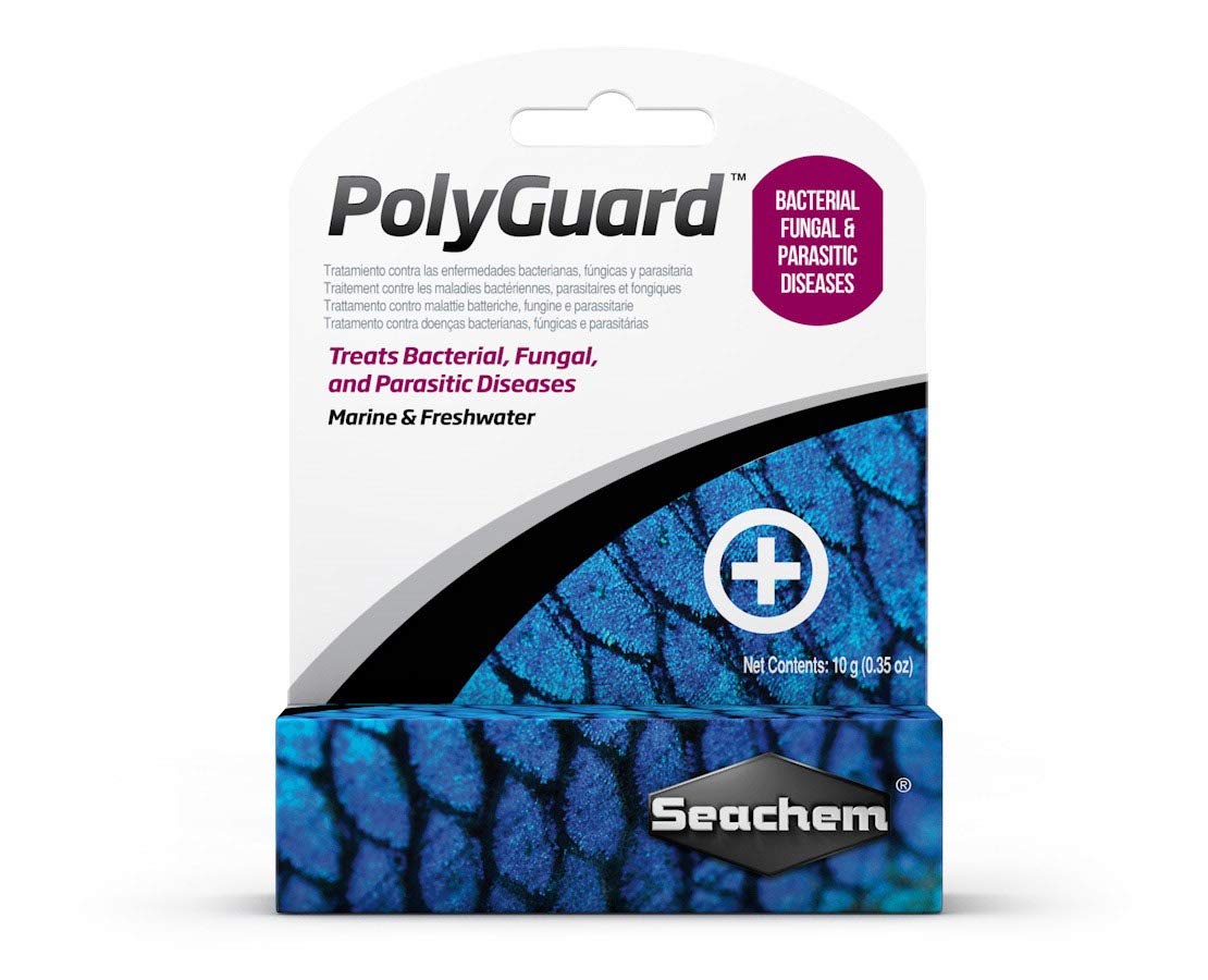 Seachem PolyGuard, bote de 0,4 oz, tratamiento para acuarios ornamentales.