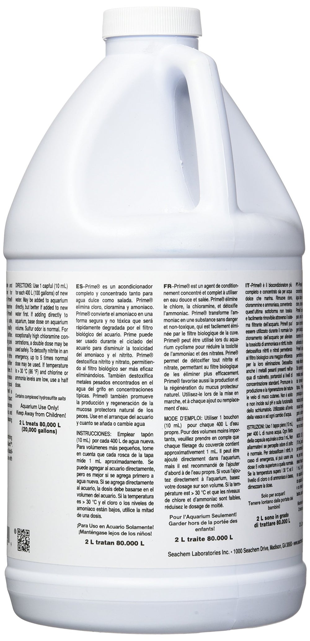 Seachem Prime, acuario-agua-nueva: apto para acuarios de agua dulce y salada.