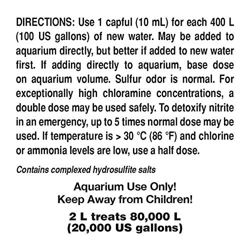 Seachem Prime, vertido-en-agua-nueva: elimina cloro y cloramina de inmediato.