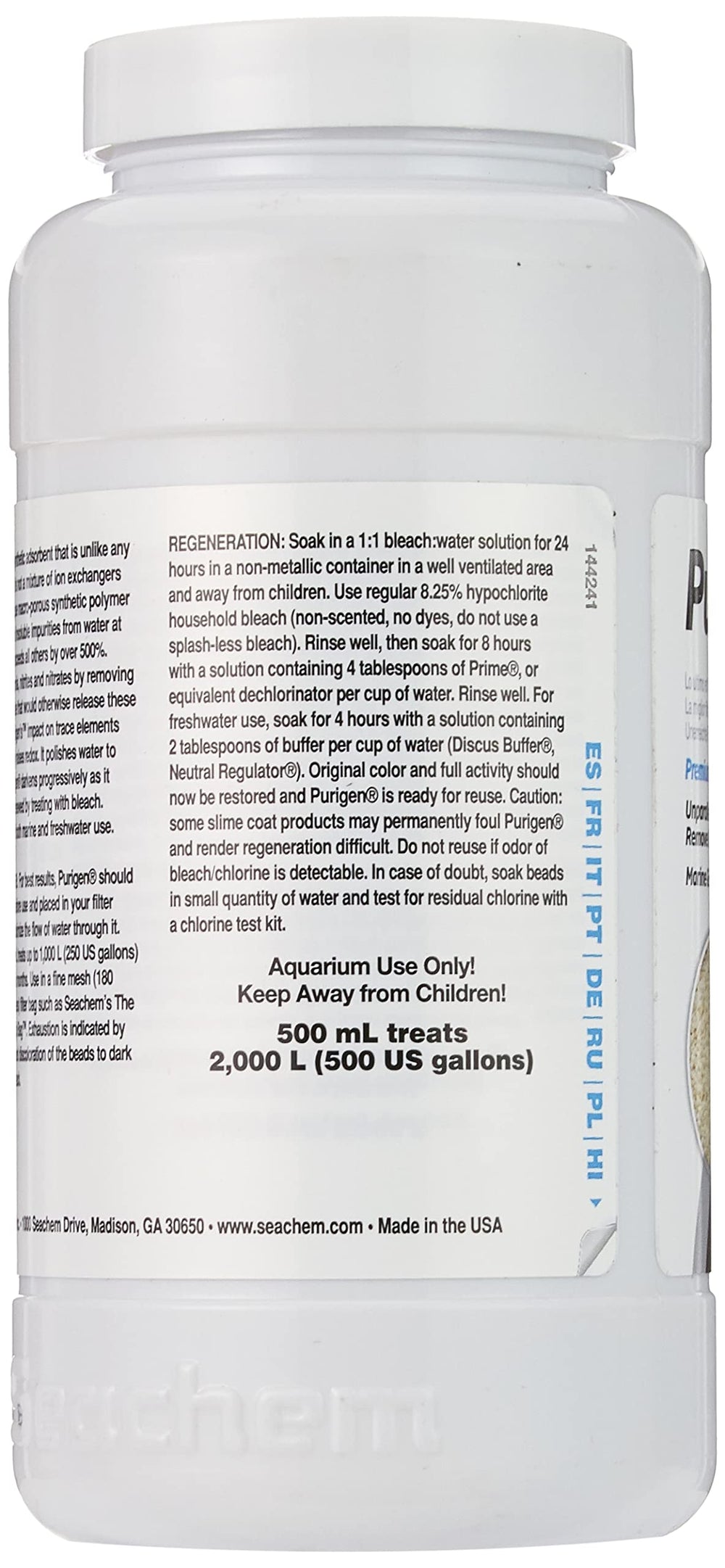 Purigen de Seachem, uso en acuario para agua dulce y salada.