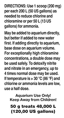 Seachem Safe, etiqueta del producto, concentrado para agua dulce y salada