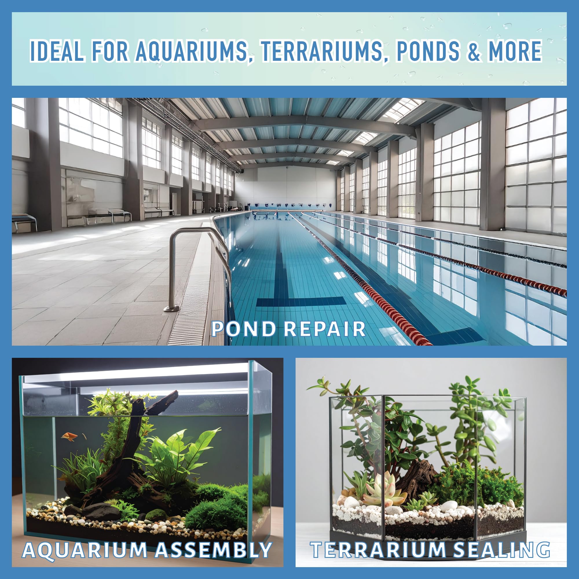 Seal/Fix: uso multipropósito para acuarios, terrarios y decoraciones.