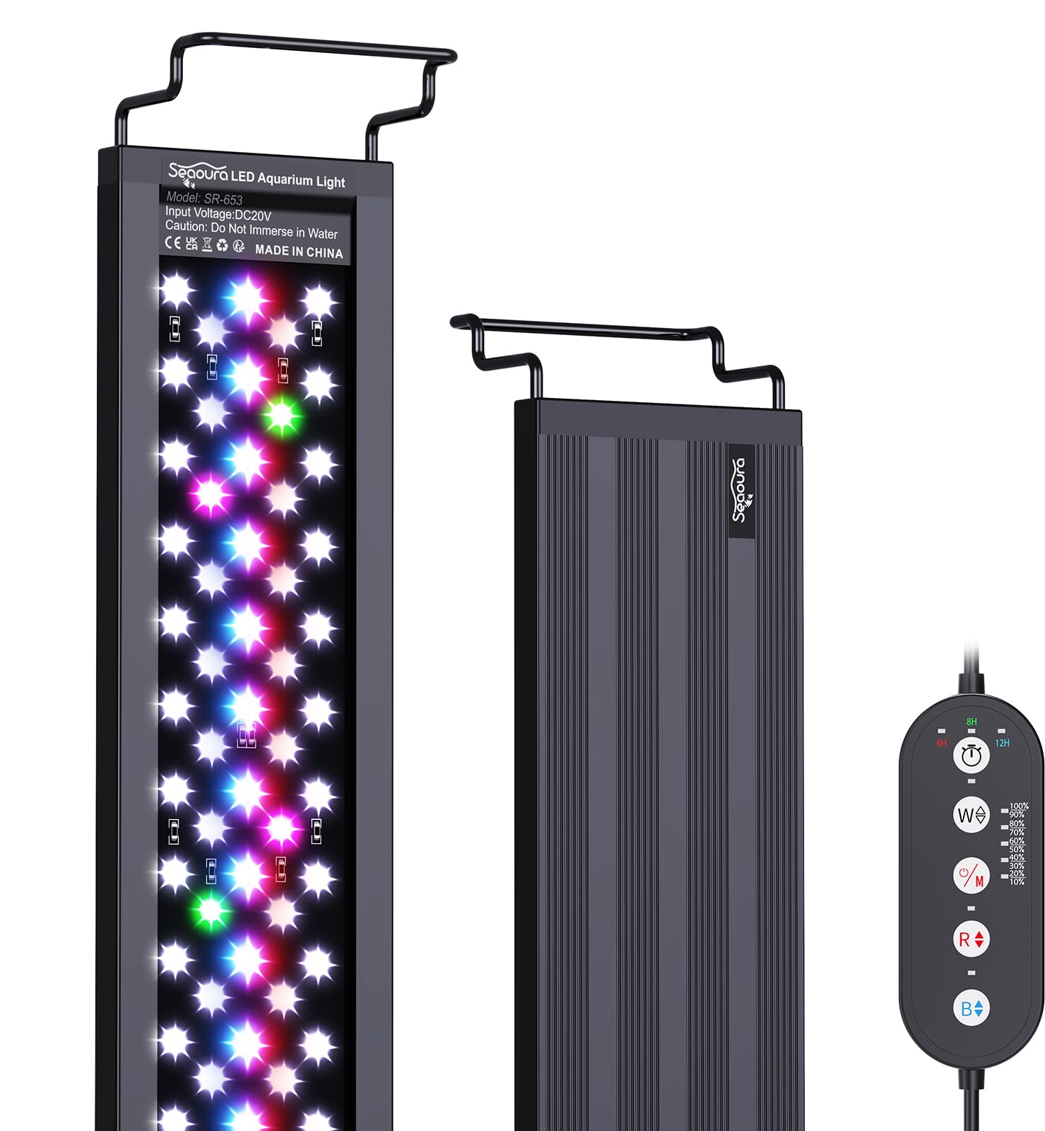Luz SEAOURA para acuario de 30-36 pulgadas promueve crecimiento de plantas.