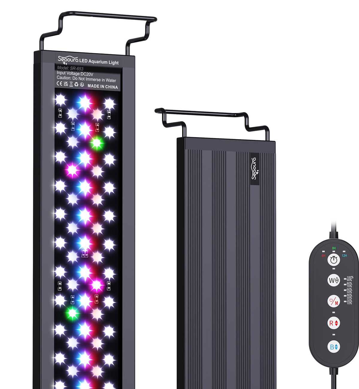 Luz SEAOURA para acuario de 30-36 pulgadas promueve crecimiento de plantas.