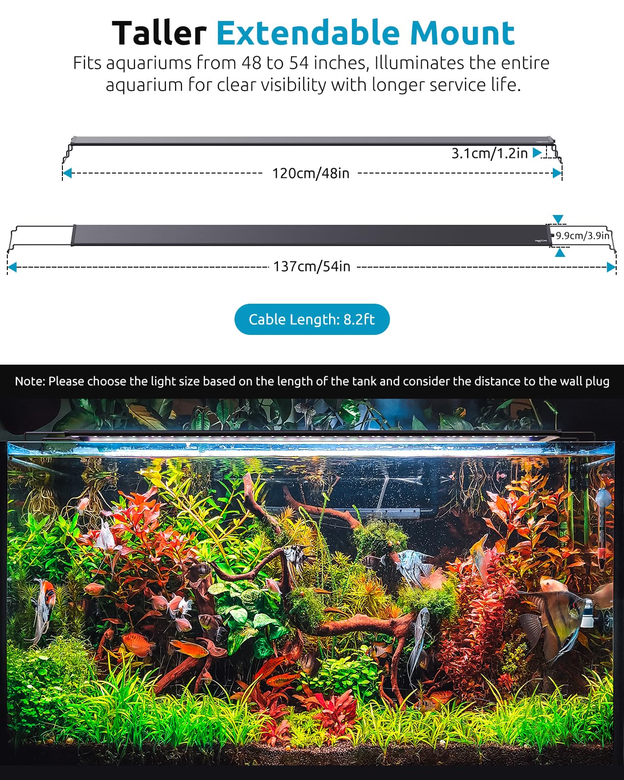 SEAOURA brillo ajustable en veinte niveles para adaptar el ambiente.
