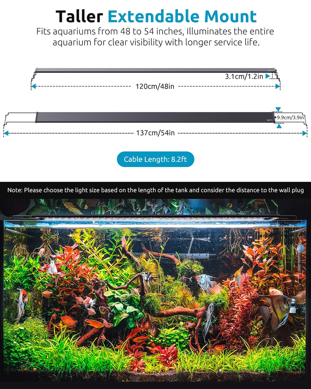 SEAOURA brillo ajustable en veinte niveles para adaptar el ambiente.
